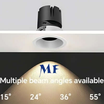 Spotlight rond LED anti-reflet 10W 20W 25W 120lm/W EIK07 ETL Driver 5 CCT réglable Dali Dim COB